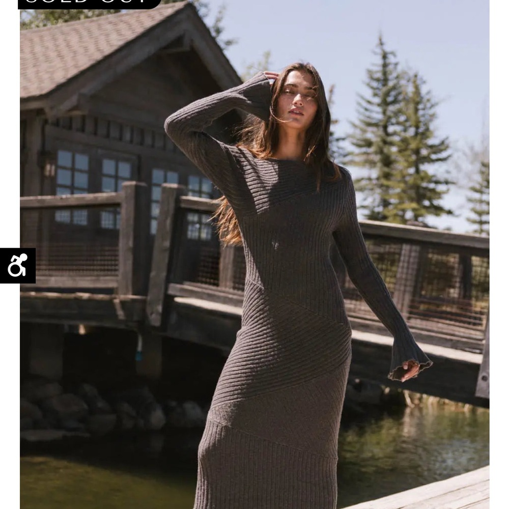 Bohme Grove Ribbed Maxi Dress